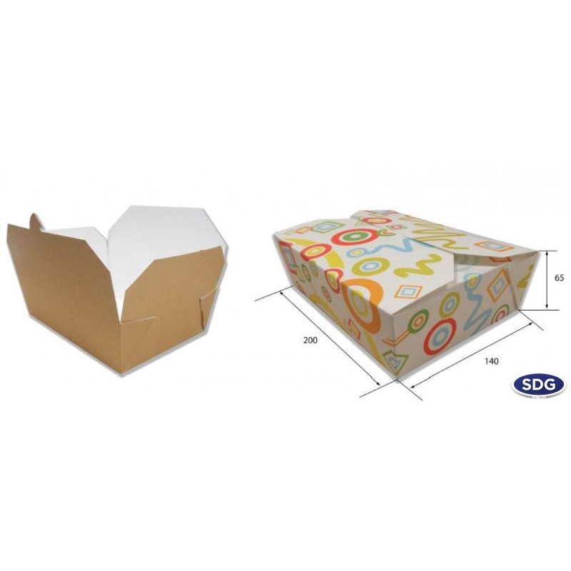 FOOD BOX - DOGGY BAG 200X140x65H CARTONCINO fantasia - Arto Kart