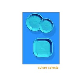 Piatto Dessert Plastica Celeste conf. 50 pz