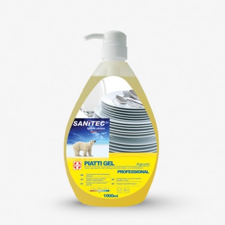 PIATTI GEL Agrumi  Detergente Gel con Dispenser e Antibatterico 1000ml